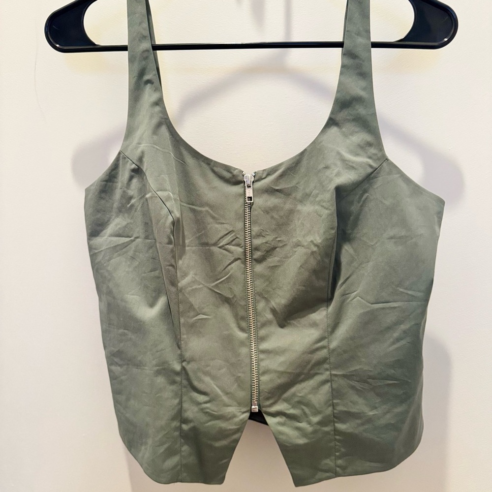 Abercrombie & Fitch Olive Green Tank Top